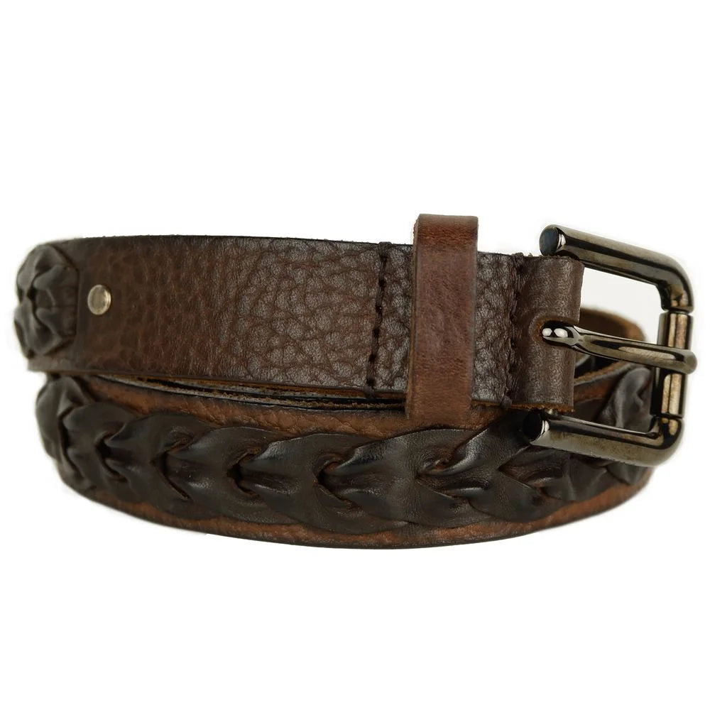 Dolce & Gabbana Brown Calfskin Belt - 95 cm / 38 Inches