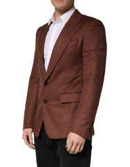 Dolce & Gabbana Brown Cashmere Single Breasted Jacket Blazer - IT48 | M