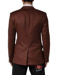 Dolce & Gabbana Brown Cashmere Single Breasted Jacket Blazer - IT48 | M
