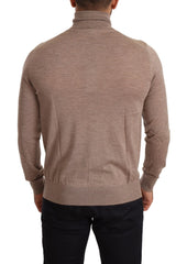 Dolce & Gabbana Brown Cashmere Turtleneck Pullover Sweater - IT50 | L - Sweaters