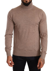 Dolce & Gabbana Brown Cashmere Turtleneck Pullover Sweater - IT50 | L - Sweaters