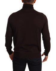 Dolce & Gabbana Brown Cashmere Turtleneck Pullover Sweater - Sweaters