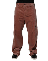 Dolce & Gabbana Brown Corduroy Cotton Cargo Men Denim Jeans - IT48 | M - Cargo Pants