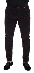 Dolce & Gabbana Brown Corduroy Men Casual Trouser Pants - IT50 | L - Trousers