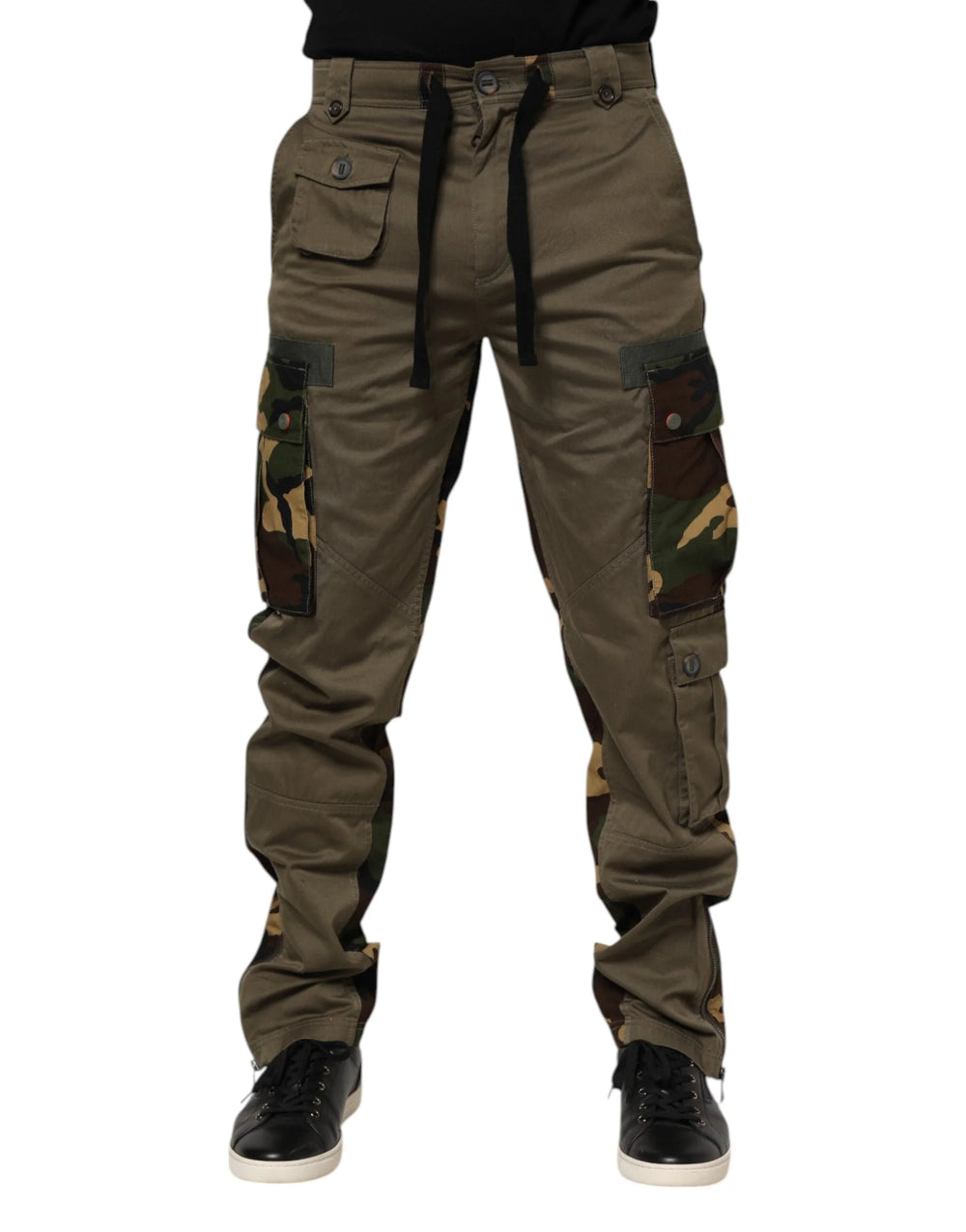 Dolce & Gabbana Brown Cotton Camouflage Cargo Pants - IT46 | S - Cargo Pants