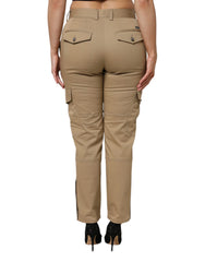 Dolce & Gabbana Brown Cotton Cargo Tapered Pants - IT42|M - Cargo Pants