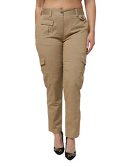 Dolce & Gabbana Brown Cotton Cargo Tapered Pants - IT42|M - Cargo Pants