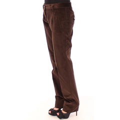 Dolce & Gabbana Brown Cotton Casual Pants - IT42