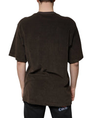 Dolce & Gabbana Brown Cotton Crew Neck Short Sleeves T-shirt - IT48 | M - T-Shirts