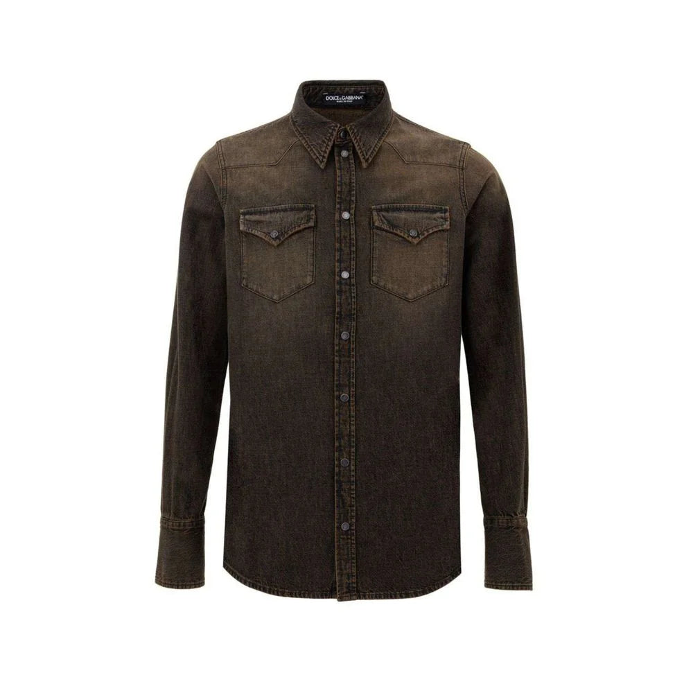 Dolce & Gabbana Brown Cotton Denim - IT40 | M