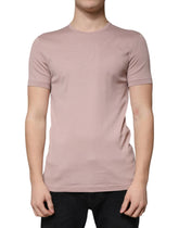 Dolce & Gabbana Brown Cotton Short Sleeves Round Neck T-shirt - IT50 | L - T-Shirts
