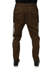 Dolce & Gabbana Brown Cotton Stretch Jogger Sweatpants Pants - IT50 | L - Joggers