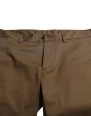 Dolce & Gabbana Brown Cotton Stretch Men Bermuda Shorts - IT44 | XS - Bermudas