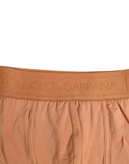 Dolce & Gabbana Brown Cotton Stretch Regular Boxer Underwear - IT4 | S - Boxer Briefs
