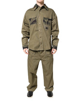 Dolce & Gabbana Brown Cotton Stretch Shirt Pants Casual Set - IT52 | XL - Outfit Sets