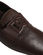 Dolce & Gabbana Brown Deerskin Leather Driver Loafers Shoes - EU44/US11