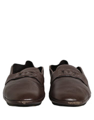 Dolce & Gabbana Brown Deerskin Leather Driver Loafers Shoes - EU44/US11