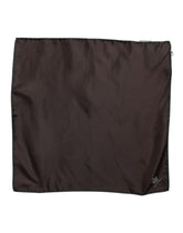 Dolce & Gabbana Brown DG Crown Silk Square Men Foulard Scarf - Scarves & Shawls