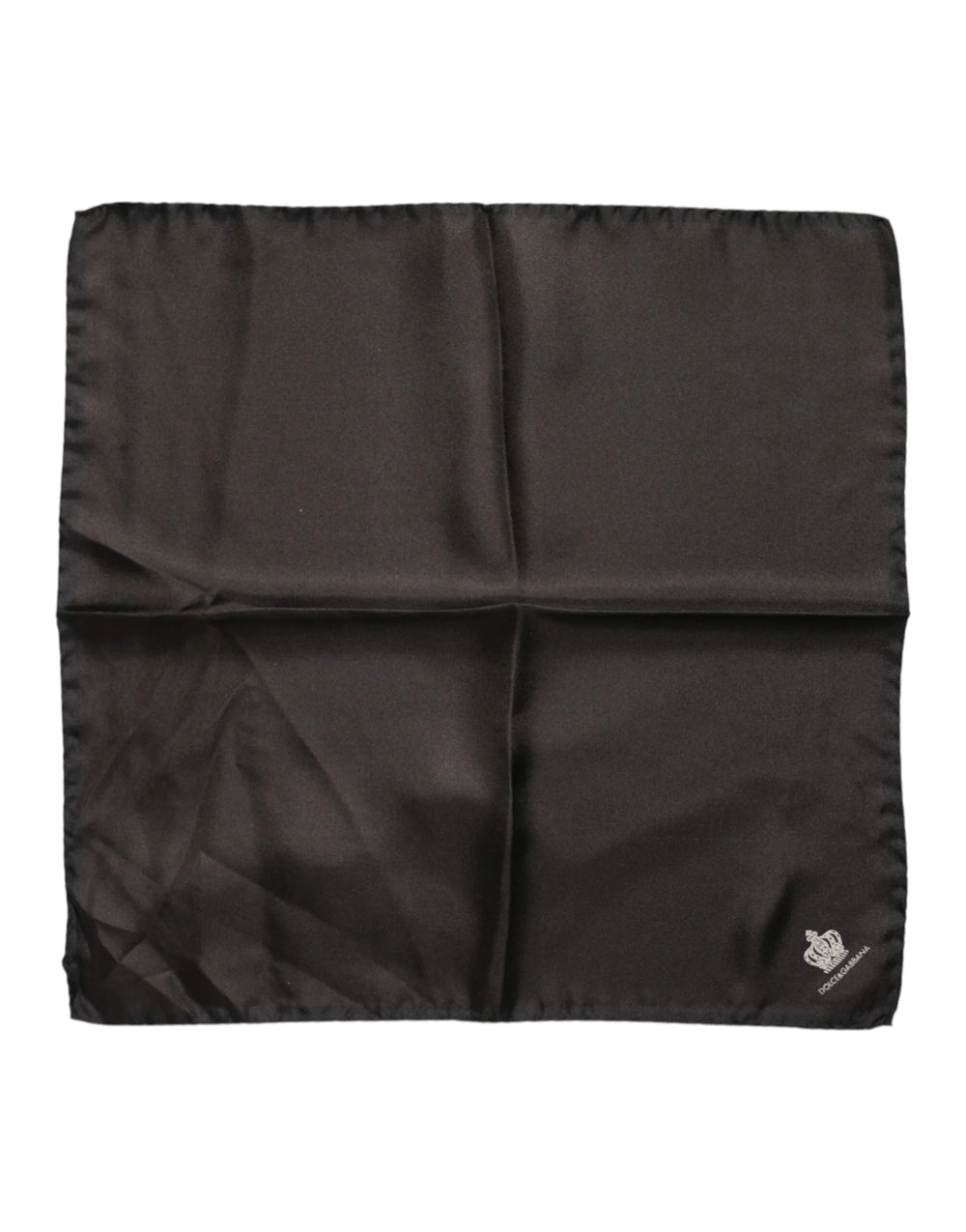 Dolce & Gabbana Brown DG Crown Silk Square Men Foulard Scarf - Scarves & Shawls