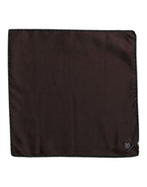 Dolce & Gabbana Brown DG Crown Silk Square Men Foulard Scarf - Scarves & Shawls