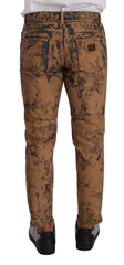 Dolce & Gabbana Brown Distressed Cotton Regular Denim Jeans - IT48 | M - Jeans