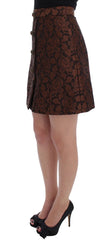 Dolce & Gabbana Brown Floral Brocade Mini Bubble Skirt - IT40|S - Skirts