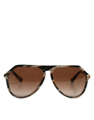 Dolce & Gabbana Brown Full Rim Acetate Pilot Eyewear Sunglasses - Sunglasses