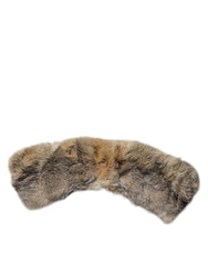 Dolce & Gabbana Brown Fur Shoulder Collar Neck Wrap Scarf - Scarves & Shawls