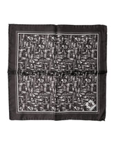 Dolce & Gabbana Brown Jazz Club Square Handkerchief Men 32cm x 31cm Scarf