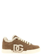 Dolce & Gabbana Brown Lambskin Sneakers