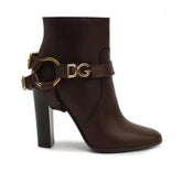 Dolce & Gabbana Brown Leather Ankle Boots - EU37.5/US7.5