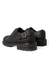Dolce & Gabbana Brown Leather Lace Up Derby Men Dress Shoes - EU40/US7