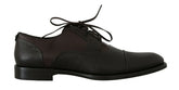 Dolce & Gabbana Brown Leather Laceups Dress Mens Shoes - EU40/US7 - Shoes