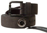 Dolce & Gabbana Brown Leather Metal Buckle Men Cintura Belt - 90 cm / 36 Inches - Belts