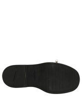 Dolce & Gabbana men's brown leather slip-on flat sandals featuring a wide front strap and minimalist luxury design.