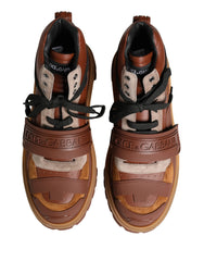 Dolce & Gabbana Brown Leather Trekking-Style Men Boots Shoes - EU43/US10 - Boots