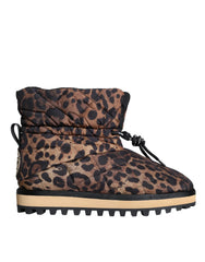 Dolce & Gabbana Brown Leopard Ankle Boots Padded Shoes - EU44/US11 - Boots