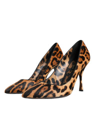 Dolce & Gabbana Brown Leopard Calf Hair Heels Pumps Shoes - EU36/US6 - Heels