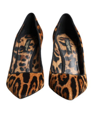 Dolce & Gabbana Brown Leopard Calf Hair Heels Pumps Shoes - EU36/US6 - Heels