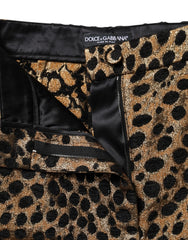 Dolce & Gabbana Brown Leopard High Waisted Hot Pants Shorts - IT40|S - Short Trousers