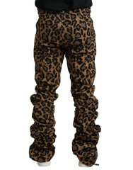 Dolce & Gabbana Brown Leopard Jacquard Jogger Pants - Joggers