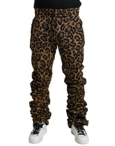 Dolce & Gabbana Brown Leopard Jacquard Jogger Pants - Joggers