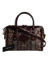 Dolce & Gabbana Brown Leopard Leather Shoulder Strap Duffle Bag - Duffel Bags