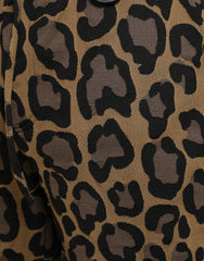 Dolce & Gabbana Brown Leopard Print Polyester Jogger Pants - Joggers