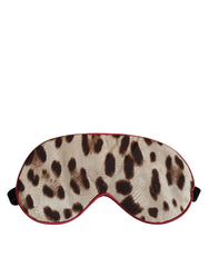Dolce & Gabbana Brown Leopard Print Silk Women Accessory Sleep Eye Mask - Eye Masks