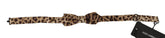 Dolce & Gabbana Brown Leopard Silk Adjustable Neck Papillon Men Bow Tie - Neckties