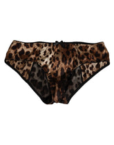 Dolce & Gabbana Brown Leopard Silk Mid Waist Panty Underwear - IT3 | M - Briefs