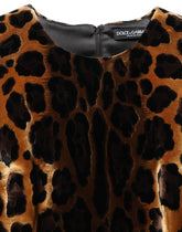 Dolce & Gabbana Brown Leopard Sleeveless Sheath Mini Dress - IT38 | XS