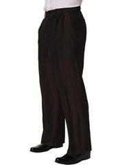 Dolce & Gabbana Brown Linen Straight Men Dress Trouser Pants - IT48 | M