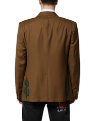 Dolce & Gabbana Brown MARTINI Single Breasted Coat Blazer - IT56 | XXL - Sport Jackets
